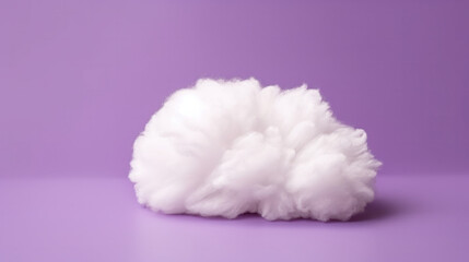 White cloud on purple background