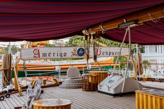 Amerigo Vespucci ship in Rio de Janeiro, Brazil