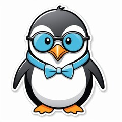 Fototapeta premium penguin with glasses