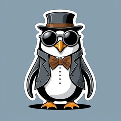 penguin with glasses