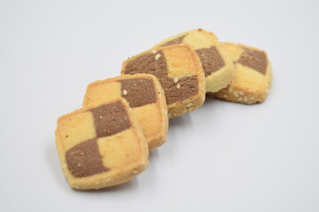 cookies on a white background