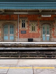 Fototapeta na wymiar Rail road station in Shrewsbury