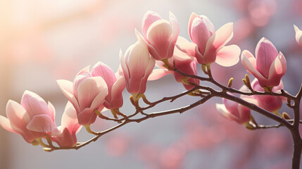 magnolia branch blossom