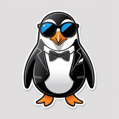 Fototapeta premium penguin with sunglasses