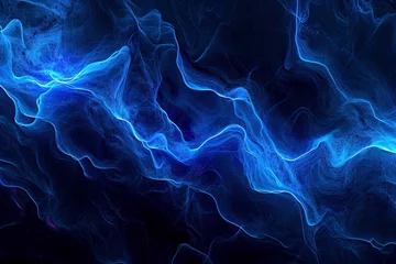 Photo sur Plexiglas Ondes fractales blue and neon blue wave pattern background wallpaper texture