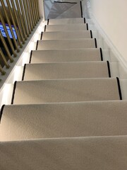 Stairs with a carpet runner