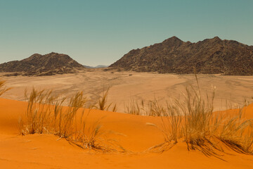 Elim Dunes view to Naukluft Mountains, Namibia