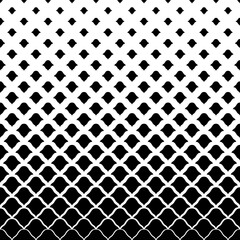 Degrade halftone fading abstract pattern. Black fades patern isolated on white background. Geometric faded design. Faded geometry transition prints. Artdeco geo intricate motif. Vector illustration - obrazy, fototapety, plakaty