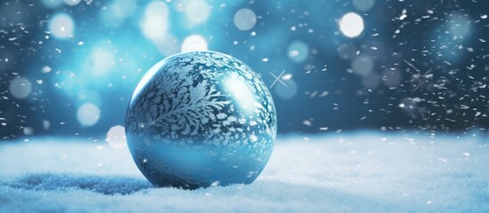 Fototapeta na wymiar Sparkling Snowballs on the snow