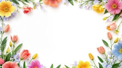 Obraz premium A lot of beautiful flowers. Beautiful festive background with place for text.