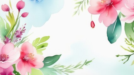 Naklejka premium A lot of beautiful flowers. Beautiful festive background with place for text.