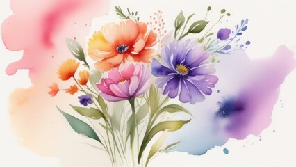 A lot of beautiful flowers. Beautiful festive background with place for text.