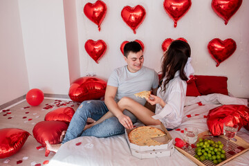Joys of no-fuss Valentines Day celebration. Trend of combining fast food with romantic occasions....