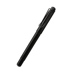 Ballpoint pen isolated on transparent background, elegant pen in black. Png Isolated background.