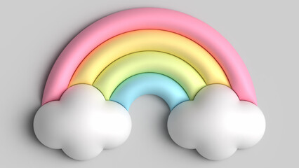 3D Light Pastel Rainbow