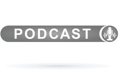 Fototapeta premium Podcast button icon. vector illustration