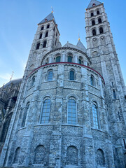 Fototapeta premium Notre Dame (French: Cathédrale Notre-Dame de Tournai) is a cathedral dedicated to Our Lady in the Belgian city of Tournai