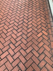 Red bricks on the ground