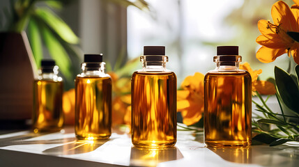 Massage Oil Bottles at Spa