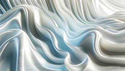 abstract White background with waves, Generative AI