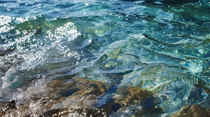  a close up of the water surface of a body of water with bubbles on the surface of the water and on the surface of the water surface of the water.
