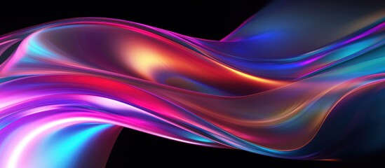 pink ,blue abstract background with curved and wavy neon lights