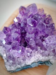 Beautiful amethyst. Precious crystals. Macro image