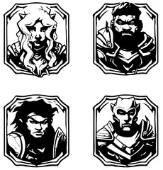 Grafiken aus den Bereichen : dungeons, Drachen, dragons, reg, Charakter, sci fi, science, fiction, fantasy, Skizze, sketch, silhouette, vektor, mittelalter, fan, fiktiv, Convention, 
