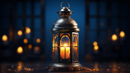 Ramadan Muslims of fasting, Islamic values, candle, lamp, food moon, prayer, reflection and community. spiritual growth, Eid al Fitr, self purification. banner copy space poster greeting card. - obrazy, fototapety, plakaty