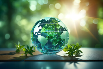 Crystal Globe Embracing Sustainable Development