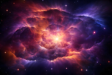 Colorful Space Galaxy Cloud Nebula: Celestial Beauty