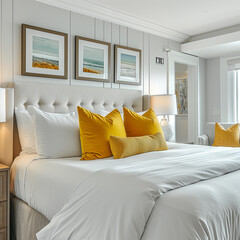 Bedroom with Yellow Decor