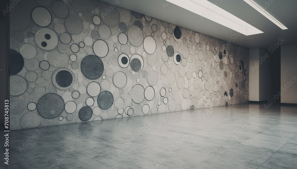 Poster abstract modern design, clean empty room, bright digitally generated image generated by ai