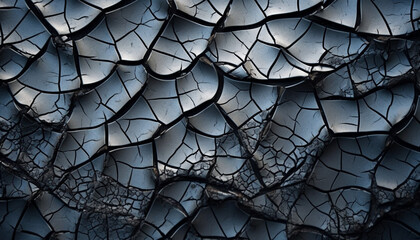 Abstract nature design broken backdrop, close up dirty dark illustration generated by AI