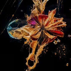Caramel crystals, colored drops