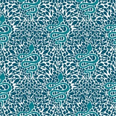 Cartoon animals seamless snakes pattern for wrapping paper and fabrics and new year 2025 packaging