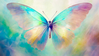 Beautiful iridescent butterfly 