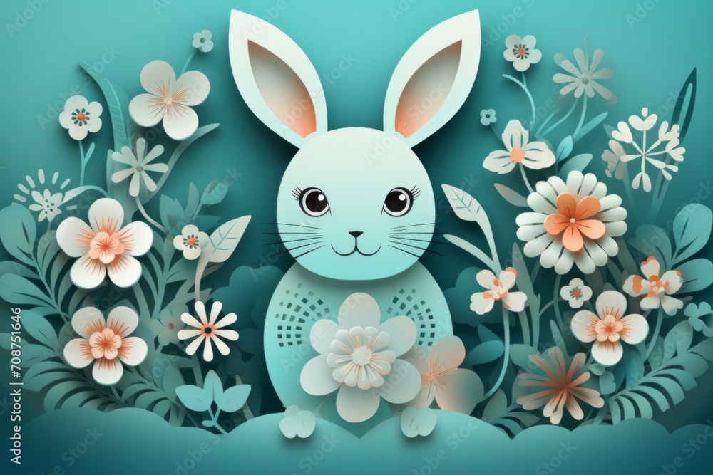 Poster Easter pattern or backdrop. Background with selective focus and copy space