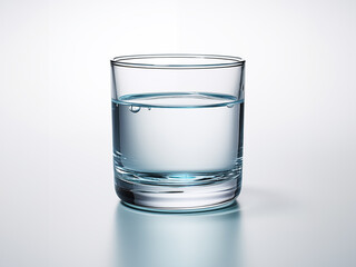 A clear glass with fresh water