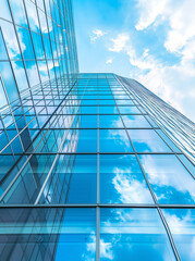 Obraz premium Modern architecture. Modern office buildings and glass curtain walls,on the clean background