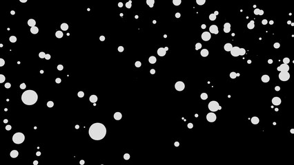 Big White falling snowflakes overlay. Black background. Winter snowfall footage. Snow weather wallpaper