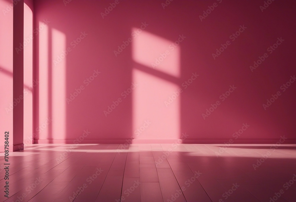 Poster beautiful original background image of an empty space in pink tones with a play of light and shadow