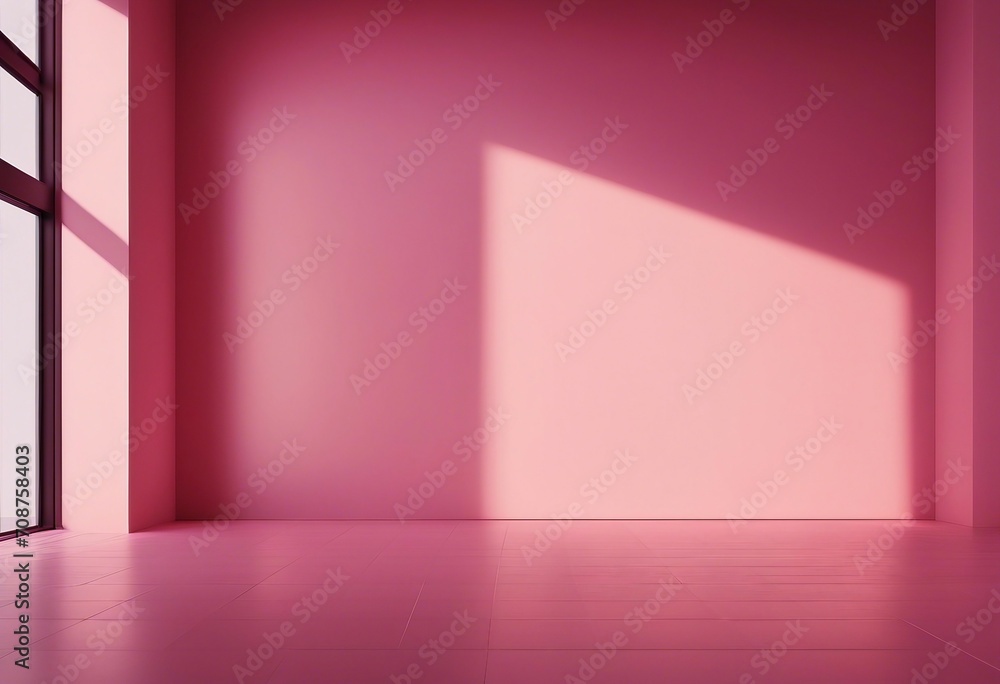 Poster beautiful original background image of an empty space in pink tones with a play of light and shadow