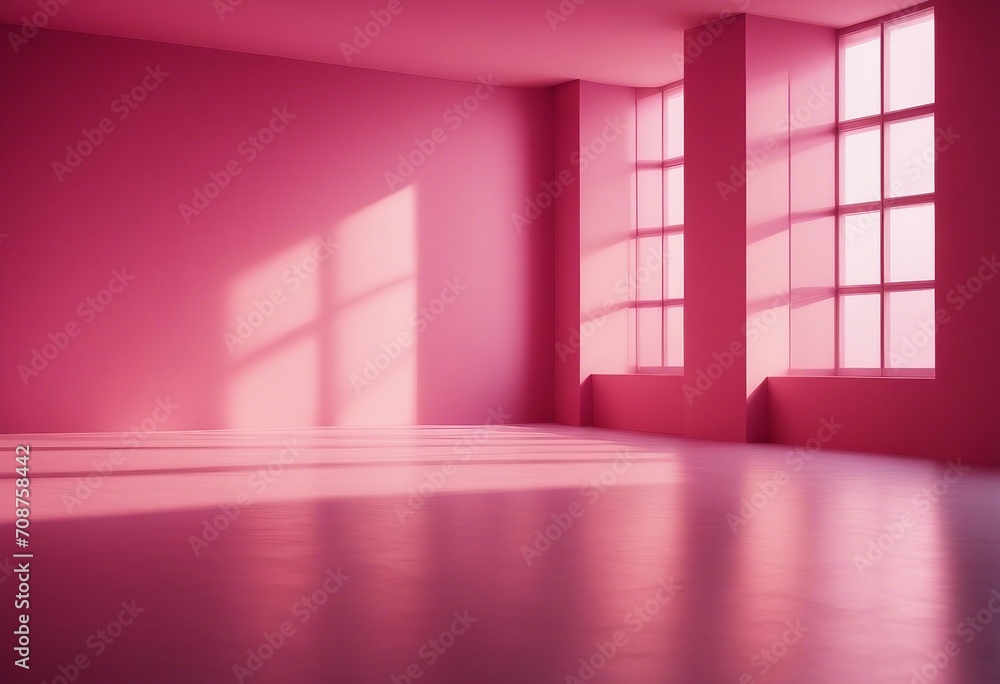 Poster beautiful original background image of an empty space in pink tones with a play of light and shadow