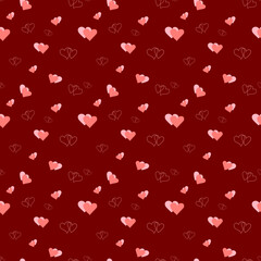 seamless pattern with hearts