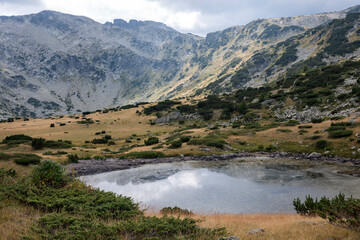 Fototapeta na wymiar Landscape of Rila mountain near The Fish Lakes, Bulgaria