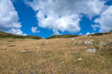 Landscape of Rila mountain near The Fish Lakes, Bulgaria