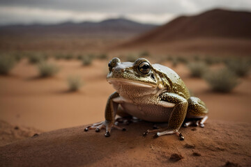 Desert Rain Frog in a desert environment