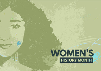 Women's History month- banner, vector, illustration