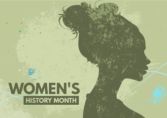 Women's History month- banner, vector, illustration